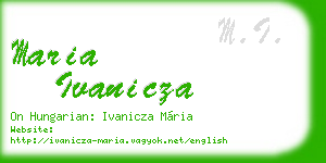 maria ivanicza business card