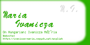 maria ivanicza business card